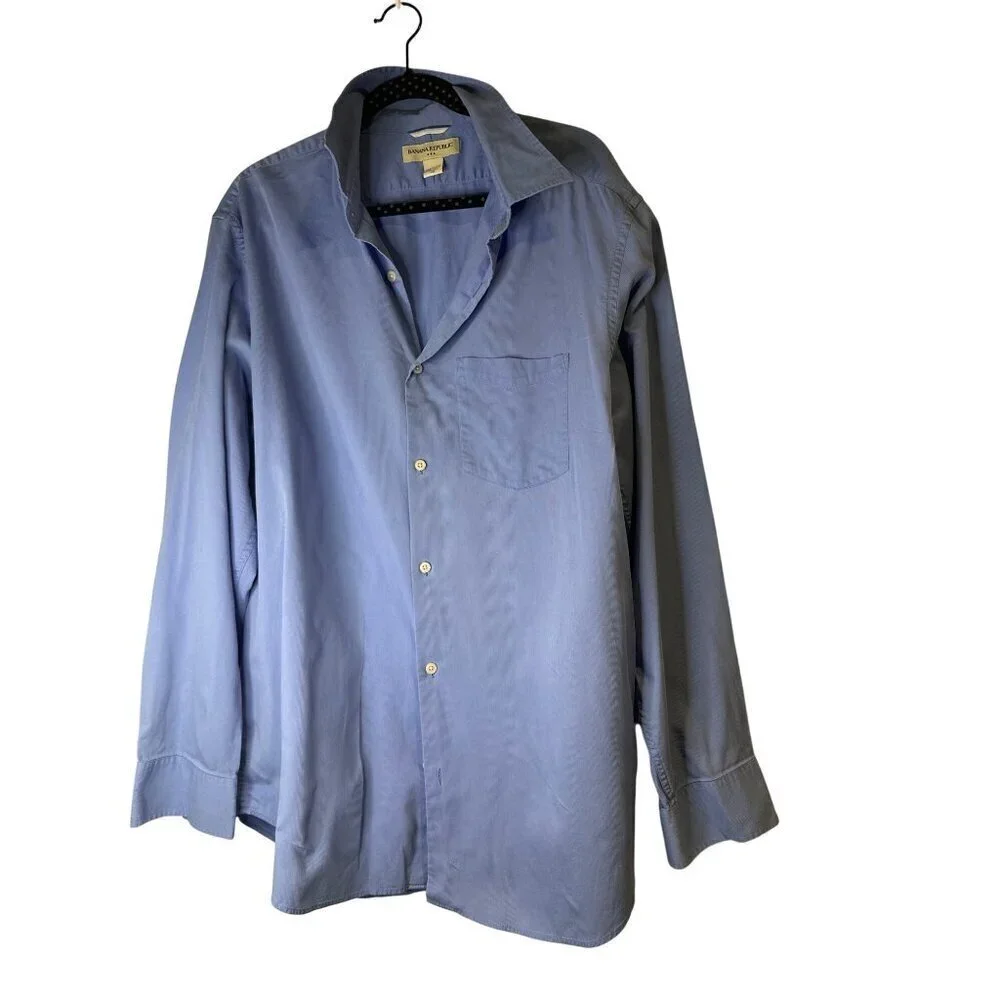 Banana Republic XXL Cotton Button‑Down Shirt Preppy Quiet Luxury Classic Fit